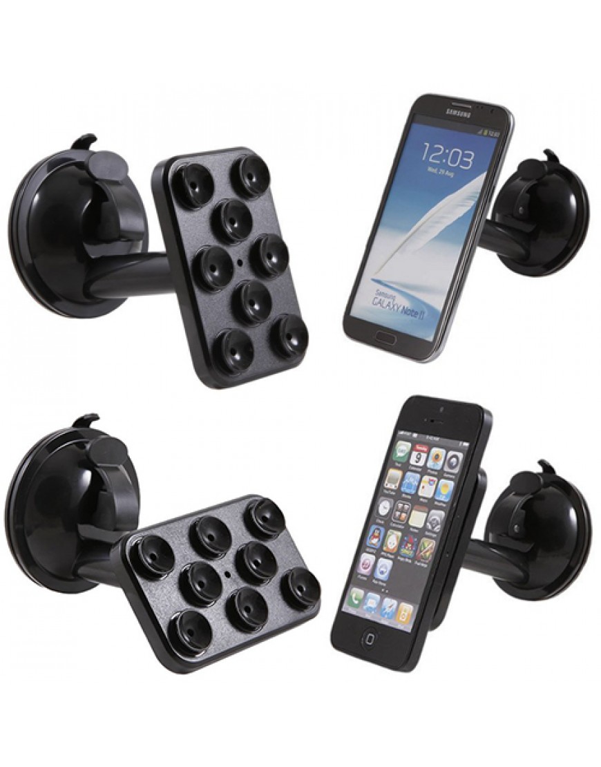 arac-ic-1425-1.jpg Araç İçi Telefon-Tablet-Navigasyon Tutucu-(8 Vantuzlu Döner Başlıklı) - Görsel 1