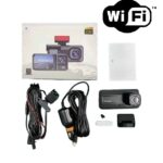 Araç Kamerası - 3 Kameralı Wifi Ön , İç ve Arka Full HD DVR Araç İçi Ekranlı Kamera