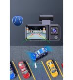 Araç Kamerası - 3 Kameralı Wifi Ön , İç ve Arka Full HD DVR Araç İçi Ekranlı Kamera - Görsel 4