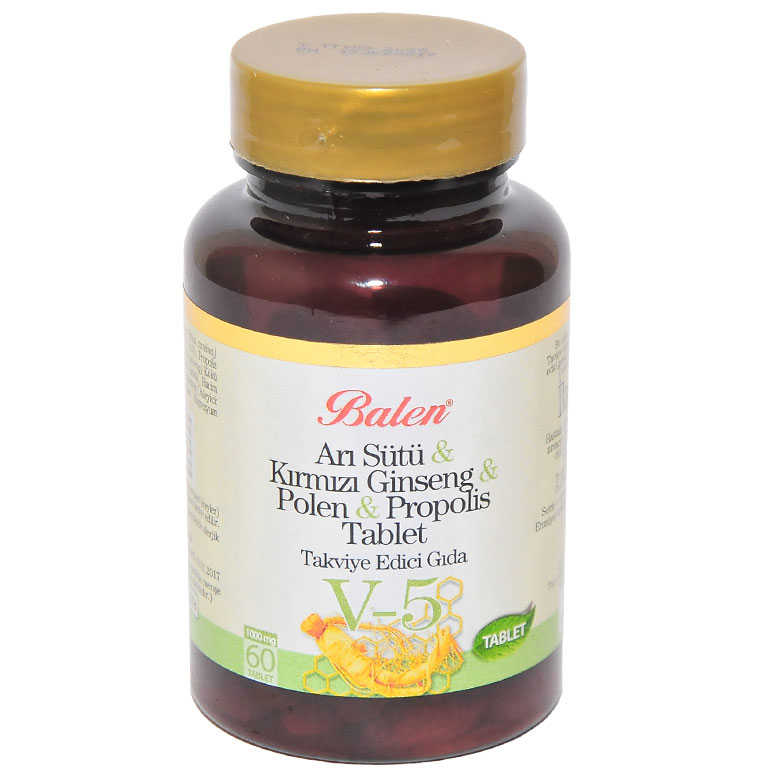 Arı Sütü & Kırmızı Ginseng & Polen & Propolis 60 Tablet - Balen Arı Sütü & Kırmızı Ginseng & Polen & Propolis 60 Tablet - Görsel 1