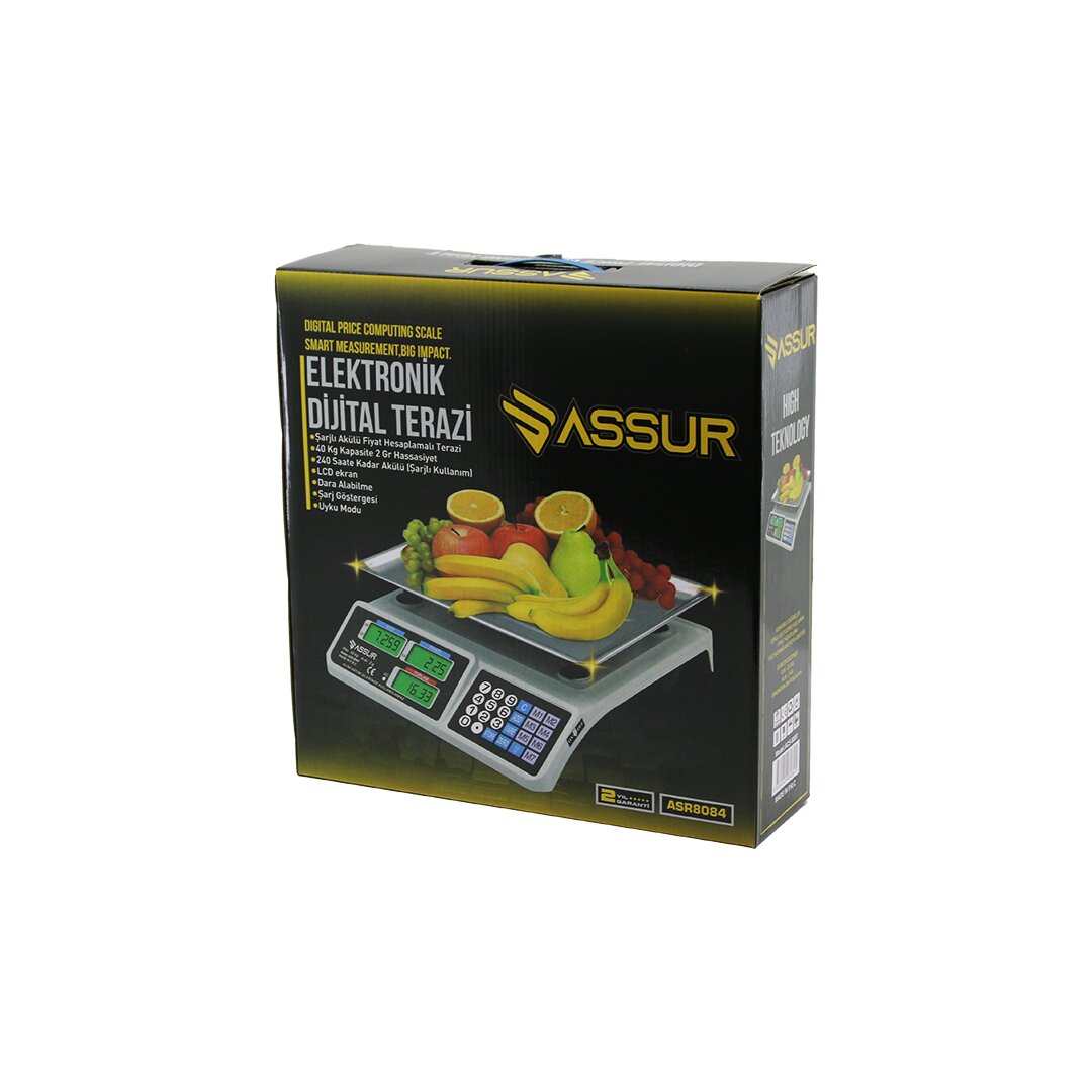 assur-asr-8084-acs-809t-buy-26402-1.jpg BÜYÜK DİJİTAL KARPUZ TERAZİ TARTI 40KG/2GR 7 FİYAT HAFIZASI FİŞ ŞARJLI ACS-809T - Görsel 1