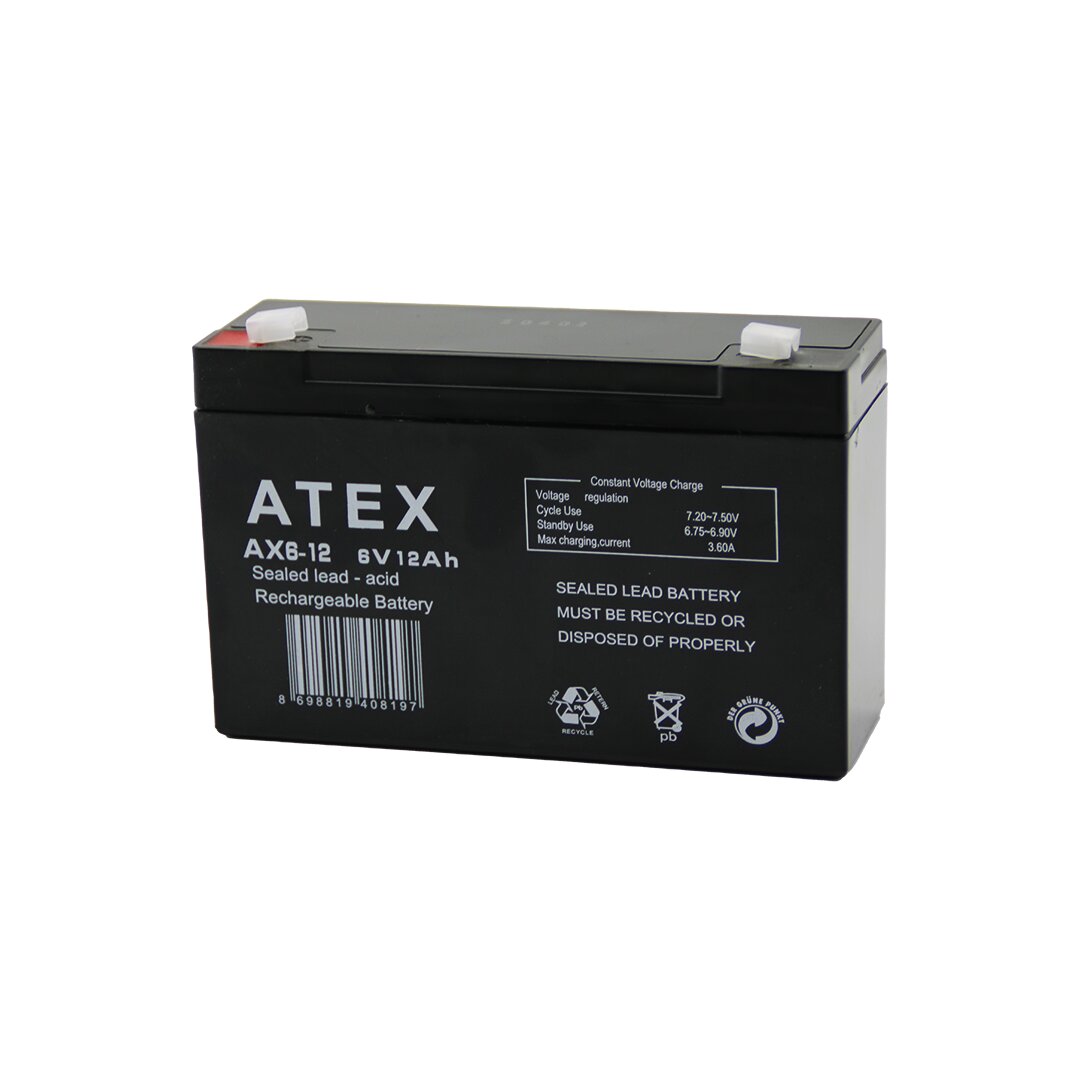 atex-ax6-12-ince-aku-6-19904-1.jpg İNCE AKÜ 6V 12AH AMPER - Görsel 1