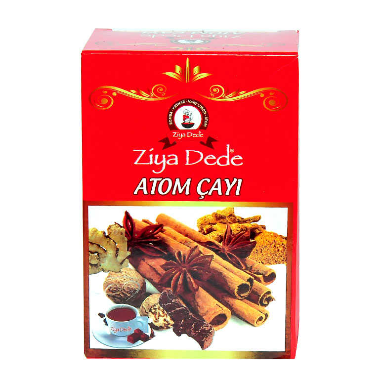 Atom Küp Çay 200Gr - Ziya Dede Atom Küp Şeker Çayı Zencefilli Karanfilli Tarçınlı 150 Gr - Görsel 1