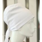 Bağlamalı Tesettür Bone - Bağlamalı Bandana Beyaz