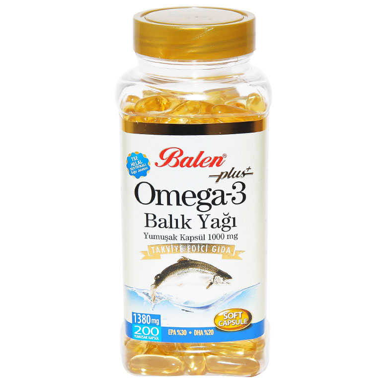 Omega-3 Plus+ Balık Yağı 200 Kapsül - Balen Omega 3 Plus+ Balık Yağı Yumuşak 200 - Görsel 1