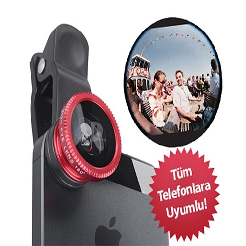 balik-go-1464-1.jpg Balık Gözü Cep Telefonu Lensi (Tüm Modellere Uyumlu) - Görsel 1