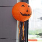 Bbağı Kağıt Japon Led Süs - Kabak Dekor Yuvarlak Fener Süs 25 cm - Görsel 3