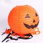 Bbağı Kağıt Japon Led Süs - Kabak Dekor Yuvarlak Fener Süs 25 cm - Görsel 4