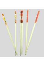 Bambu Chopstick Çubuk Yemek Çubuğu Yıkanabilir Tekrar Kullanılabilir (10 Çift- 20 Adet ) - Görsel 3