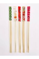 Bambu Chopstick Çubuk Yemek Çubuğu Yıkanabilir Tekrar Kullanılabilir (10 Çift- 20 Adet ) - Görsel 4