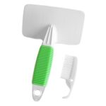 Temizleme Aparatlı Kedi Köpek Tarağı 7 cm-14 cm Small Yeşil - Görsel 4
