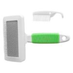 Temizleme Aparatlı Kedi Köpek Tarağı 7 cm-14 cm Small Yeşil - Görsel 5