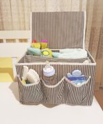 Bebek Beşik Başucu Düzenleyici Kapaklı 5 Bölmeli Organizer