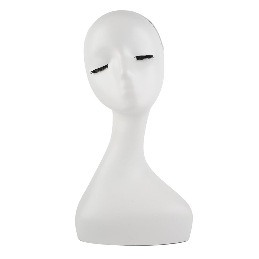 beyaz-45.jpg Peruk Mankeni / Beyaz / 45 Cm - Görsel 1