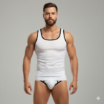 Beyaz Delikli Kumaş Tank Top Slip Takımı - Görsel 2