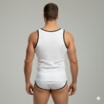 Beyaz Delikli Kumaş Tank Top Slip Takımı - Görsel 4