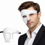 Beyaz Yarım Erkek Maske  Phantom Parti & B Maskesi