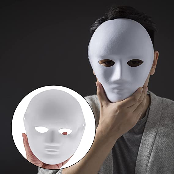 beyaz-renk-boyanabilir-anonim-ta-resim-4110.jpg Beyaz Renk Boyanabilir Anonim Tam Yüz Cosplay Maske 24x18 cm - Görsel 1