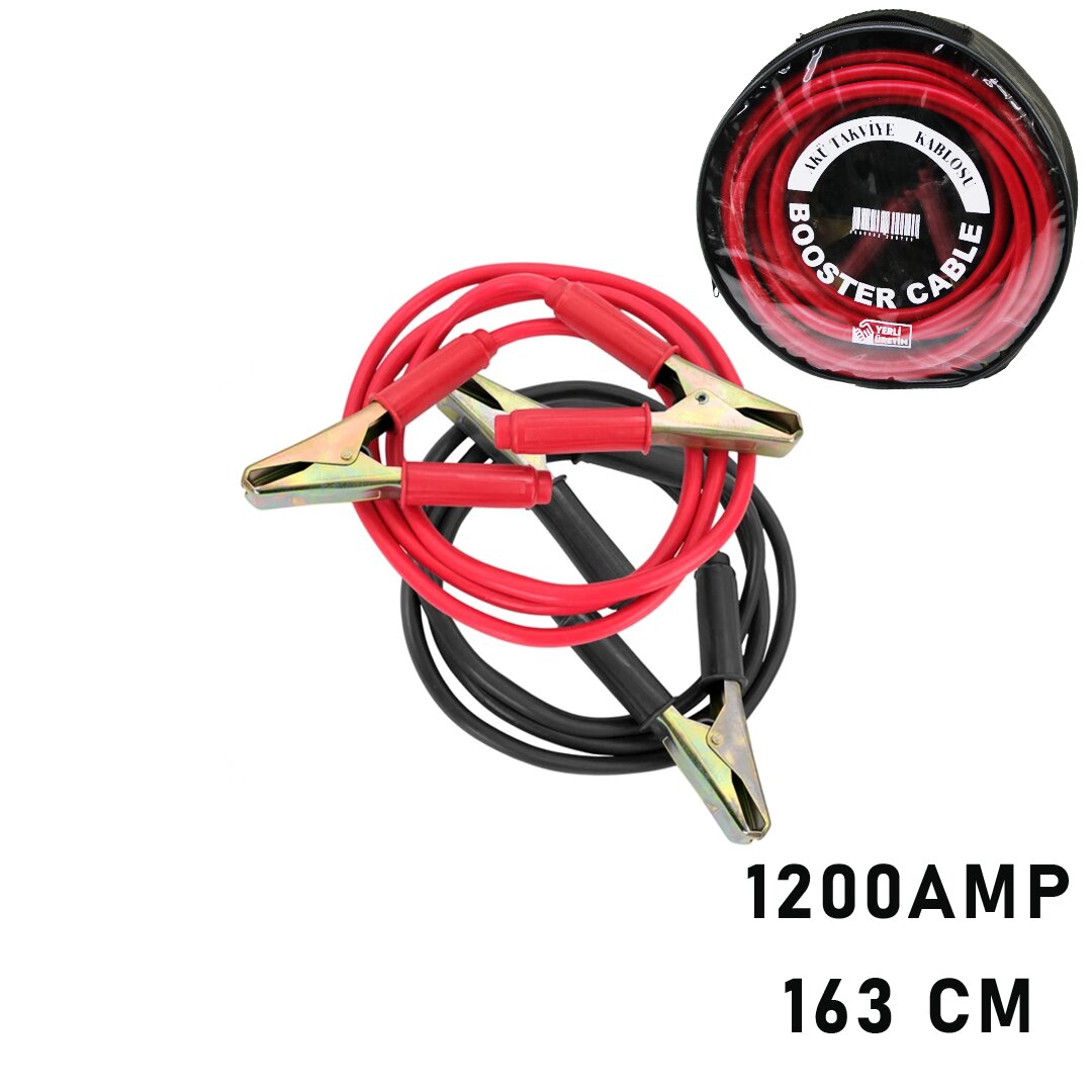 booster-1212-1200-amper-ot-19905-1.jpg 1200 Amper Akü Takviye Kablosu - 1.63 Metre Çantalı - Görsel 1