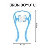 Boyun Bacak Ayak Bel Masaj Aleti Çok Fonksiyonlu Manuel 4 Tekerlekli - Mavi - Görsel 3