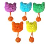 Sesli Peluş İpli Mutlu Kedi Köpek Oyuncağı 26 cm Çeşitli Renklerde