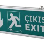 Cata 9167 Ledli Aşağı Ok Exit Çıkış Armatürü 3 Saat Akülü