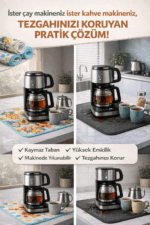 Çay Matı Çay Makinesi % 100 Mikrofiber Altlığı Su Emici Tezgah Koruyucu Kurulama Matı - Görsel 2