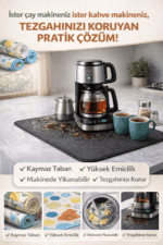 Çay Matı Çay Makinesi % 100 Mikrofiber Altlığı Su Emici Tezgah Koruyucu Kurulama Matı - Görsel 3