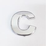 Cemax Yapışkanlı Krom "C" Harfi - 3.75 cm