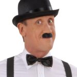 Charlie Chaplin Stil Yetişkin Şapkası  Siyaelon Parti Şapkası
