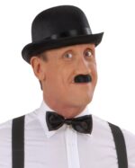 Charlie Chaplin Stil Yetişkin Şapkası  Siyaelon Parti Şapkası