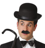 Charlie Chaplin Stil Yetişkin Şapkası  Siyaelon Parti Şapkası - Görsel 4