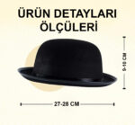 Charlie Chaplin Stil Yetişkin Şapkası  Siyaelon Parti Şapkası - Görsel 5