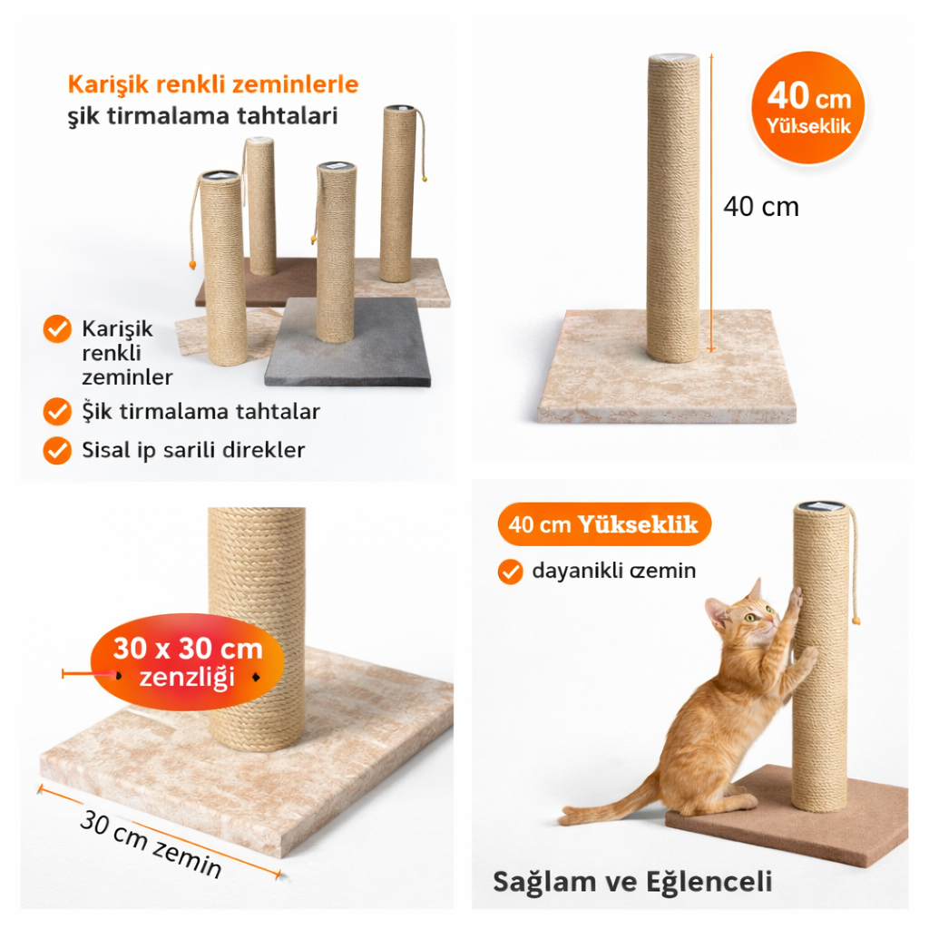 chatgpt-image-3-mar-2026-17-58-49.png Kare Tabanlı Doğal Jut Kedi Tırmalama Tahtası 40 cm Karışık - Görsel 1