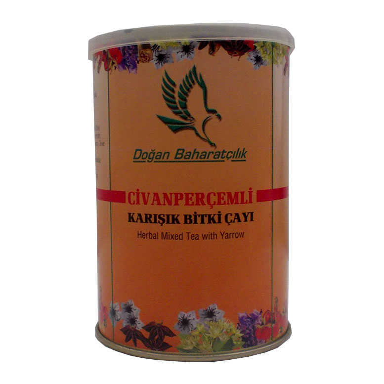 Civanperçemli Krşk Çay 100Gr Tnk - Doğan Baharat Civanperçemli sel Karışım Çay 100 Gr Teneke Kutu - Görsel 1