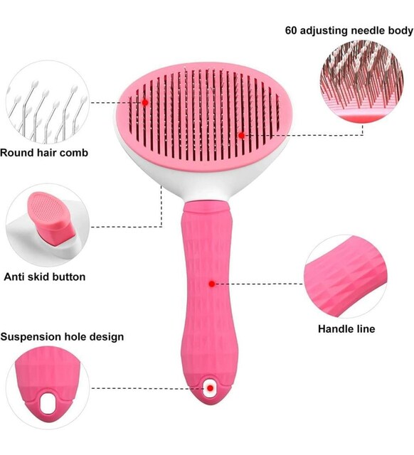 clean-ucu-toplu-kedi-kopek-basmali-otomatik-temizlenen-tarak-pembe-kcm2471051-1-91d0e14971ca44729483a381ced07a28-jpg.jpg Karamel Kendini Temizleyen Tuşlu Kedi Köpek Tarağı Pembe 10 x 20 cm - Görsel 1