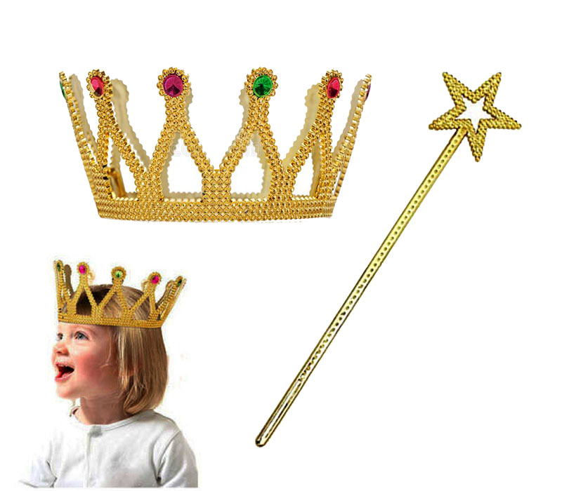 cocuk-boy-kralice-prenses-taci-v-resim-4238.jpg Çuk Boy Kraliçe Prenses Tacı ve Yıldız Peri Asası Altın Renk - Görsel 1