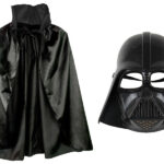 Çuk Boy Yıldız Savaşları Star Wars Darth Vader Maskesi ve 90 cm Pelerin Seti Siyah