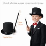 Çuk Sihirbaz Şapkası ve Uzayan Yaylı Sihirli Sopa Seti