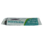 Torbası Büyük Boy 65x80Cm 150Gr 30Mikron 50Lt Siyah Rulo 10 Adet