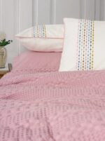Aura Çift Kişilik Pike Takımı Pebble Pembe - Görsel 2