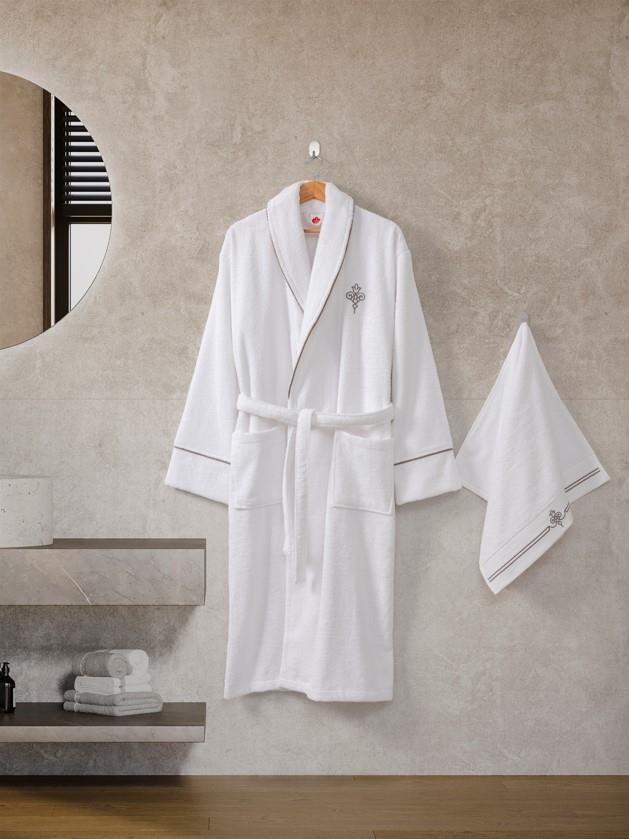 cotton-box-classic-bornoz-seti-mahur-l-xl-unisex-15204.jpg Classic Bornoz Seti Güher M-L Kadın - Görsel 1