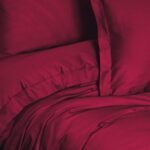 Elegant Bordo Çift Kişilik Saten Nev Takımı