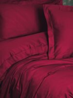 Elegant Bordo Çift Kişilik Saten Nev Takımı