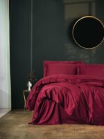 Elegant Bordo Çift Kişilik Saten Nev Takımı - Görsel 2