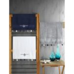 Fit V2 50x90 3'lü Havlu Seti Lacivert/Beyaz/Gri