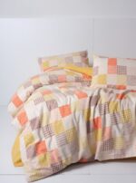 Flanel Nev Takımı Çift Kişilik Palm Hardal