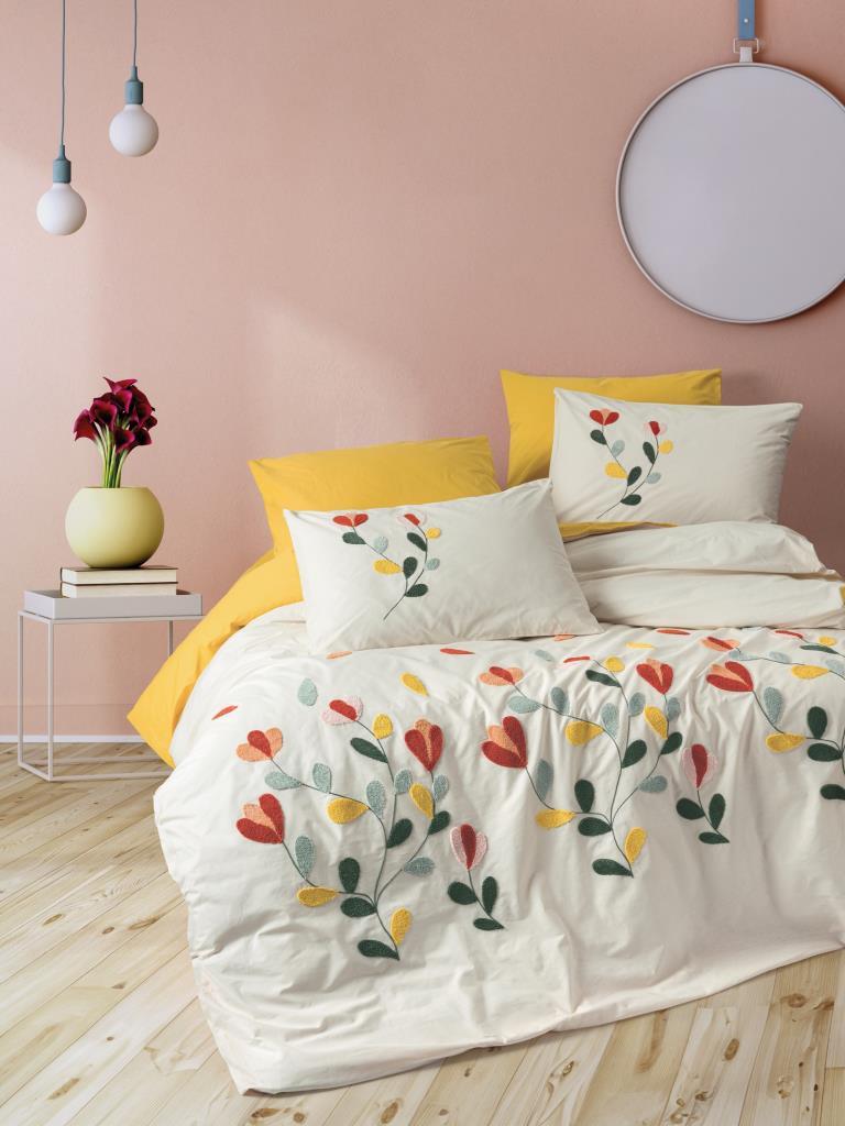 cotton-box-puff-nakisli-ranforce-cift-kisilik-nevresim-takimi-blossom-somon-15051.jpg Puff Nakışlı Ranforce Çift Kişilik Nev Takımı Nella Hardal - Görsel 1