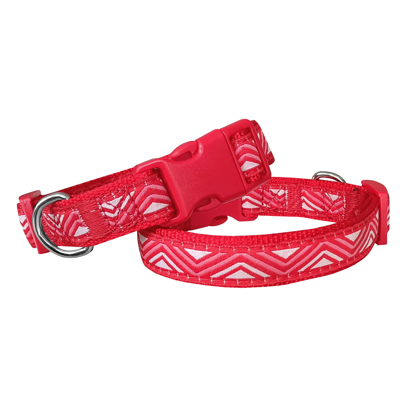 dalgali-kirmizi-png.png Dalga Desenli Dokuma Köpek Boyun Tasması 2 cm x 31-47 cm Kırmızı - Görsel 1