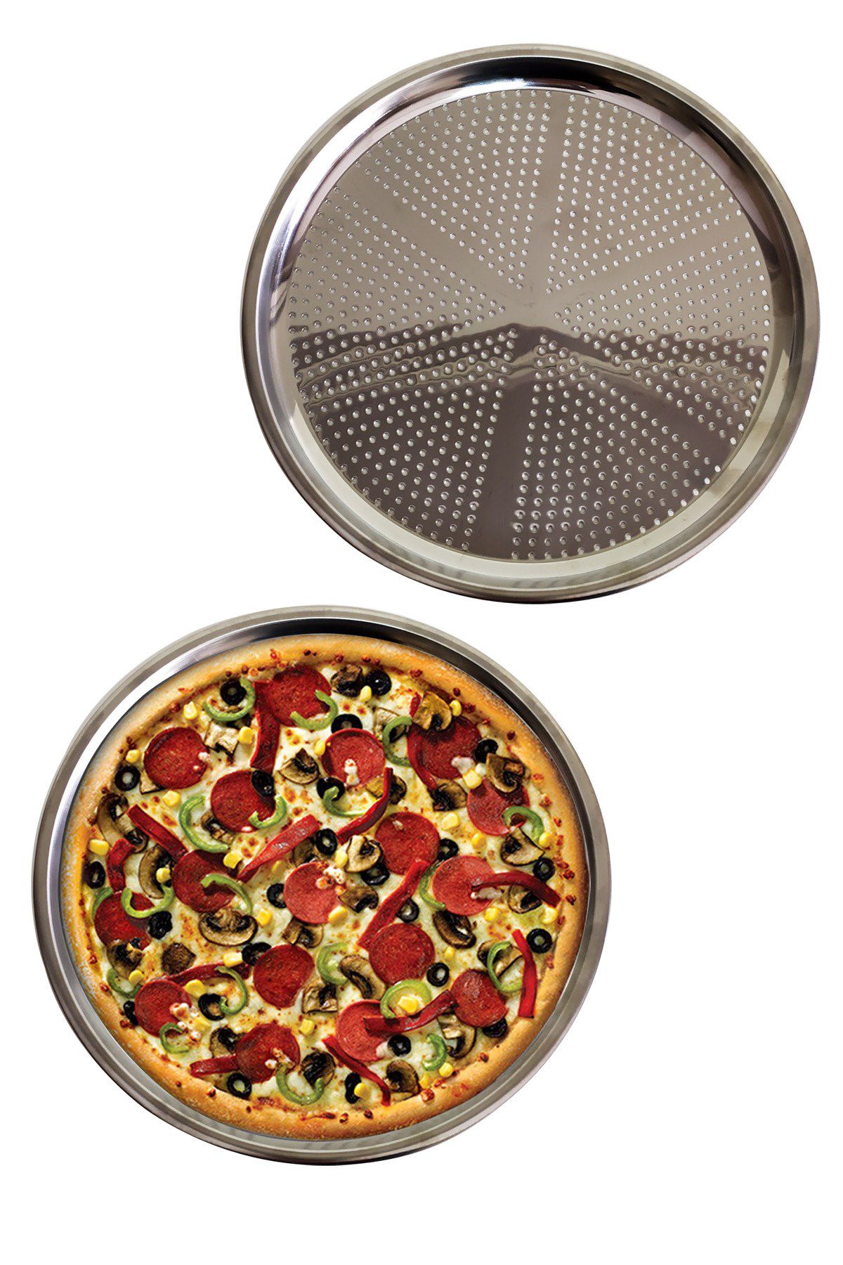delikli-c-2268-1.jpg Delikli Çelik Pizza Ve Lahmacun Tepsisi Orta Boy -32 cm - Görsel 1